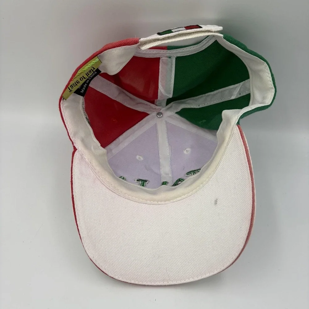 Taste Of Italy Hat Cap Strap‎ Back Mens One Size Italia Flag Tricolor Baseball